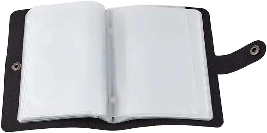 ✝️ Catholic PU+PVC Leather Holy Card Holder – Pocket Prayer Card Organizer with Snap Closure