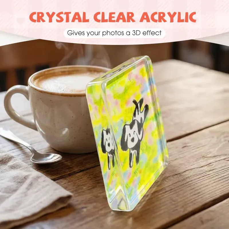🎞✂10 Pack 2" x 2" Clear Acrylic DIY Fridge Magnet Set with Adhesive Backing – Square Magnetic Photo Frames with Stunning 3D Effect 💕