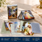 ✝️ Catholic PU+PVC Leather Holy Card Holder – Pocket Prayer Card Organizer with Snap Closure